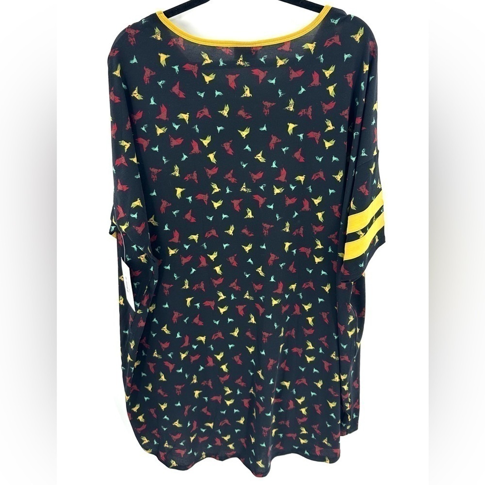 Lularoe Irma Tunic Top Womens 2XL Colorful Origami Birds Soft Stretch Comfy NWT - Picture 2 of 8